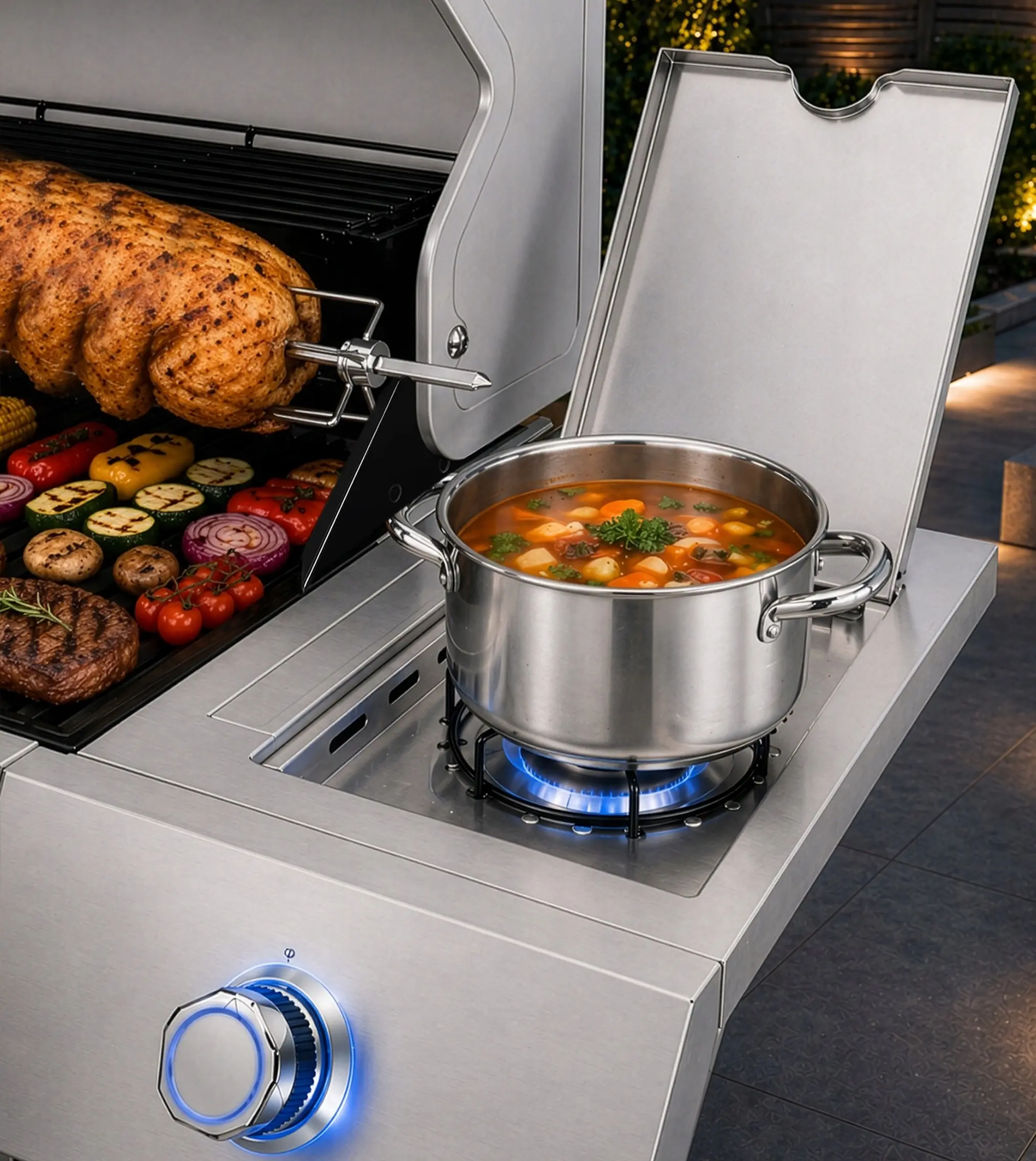 Grill pe gaz Kaminer 27422 (Inox) - 10