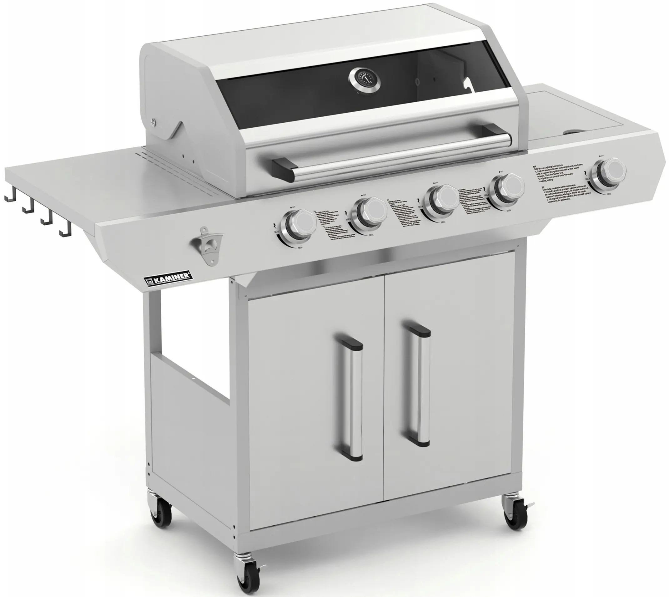 Grill pe gaz Kaminer 27423 (Inox) - 2