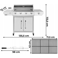 Grill pe gaz Kaminer 27423 (Inox) Thumb