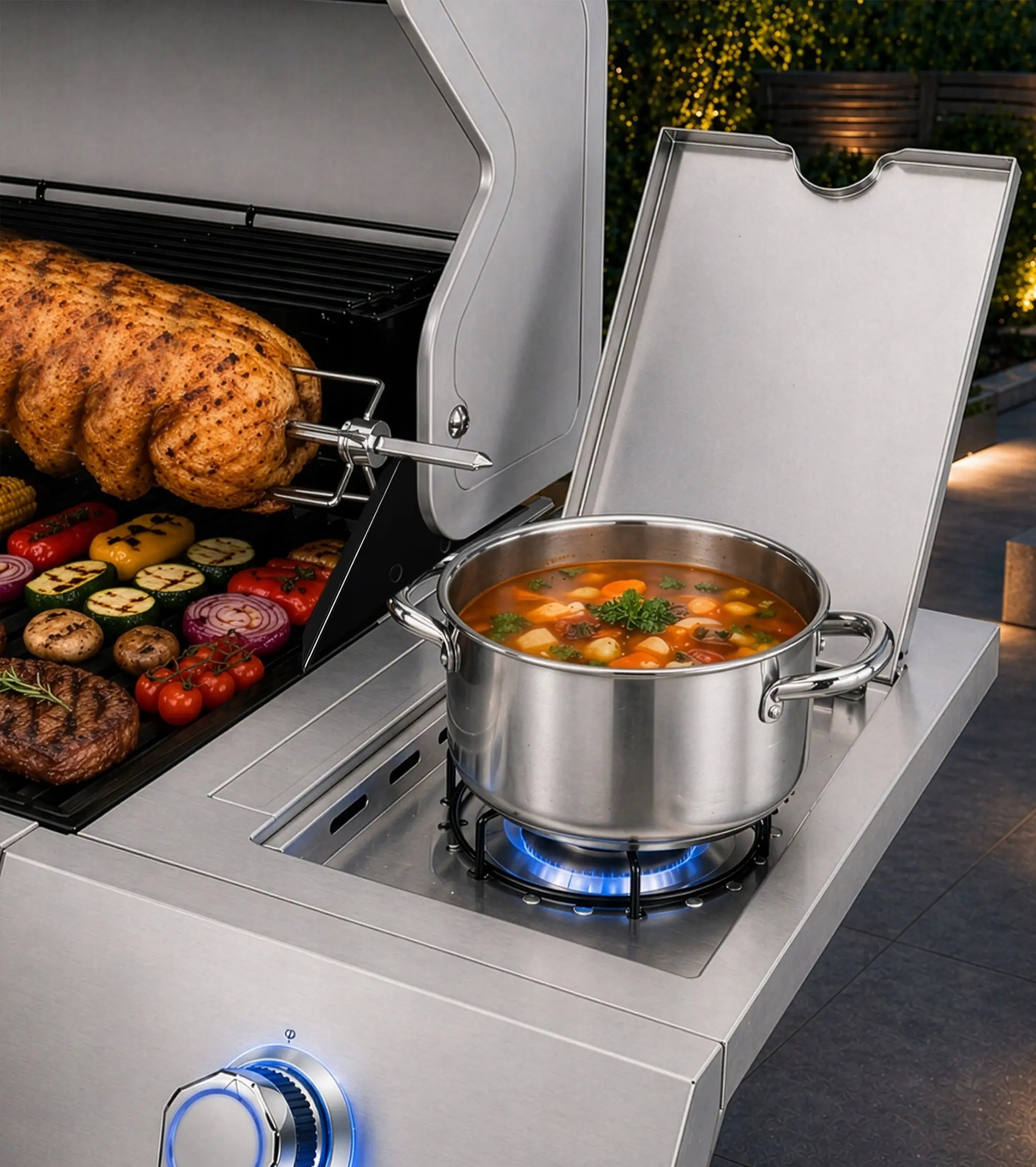 Grill pe gaz Kaminer 27423 (Inox) - 7