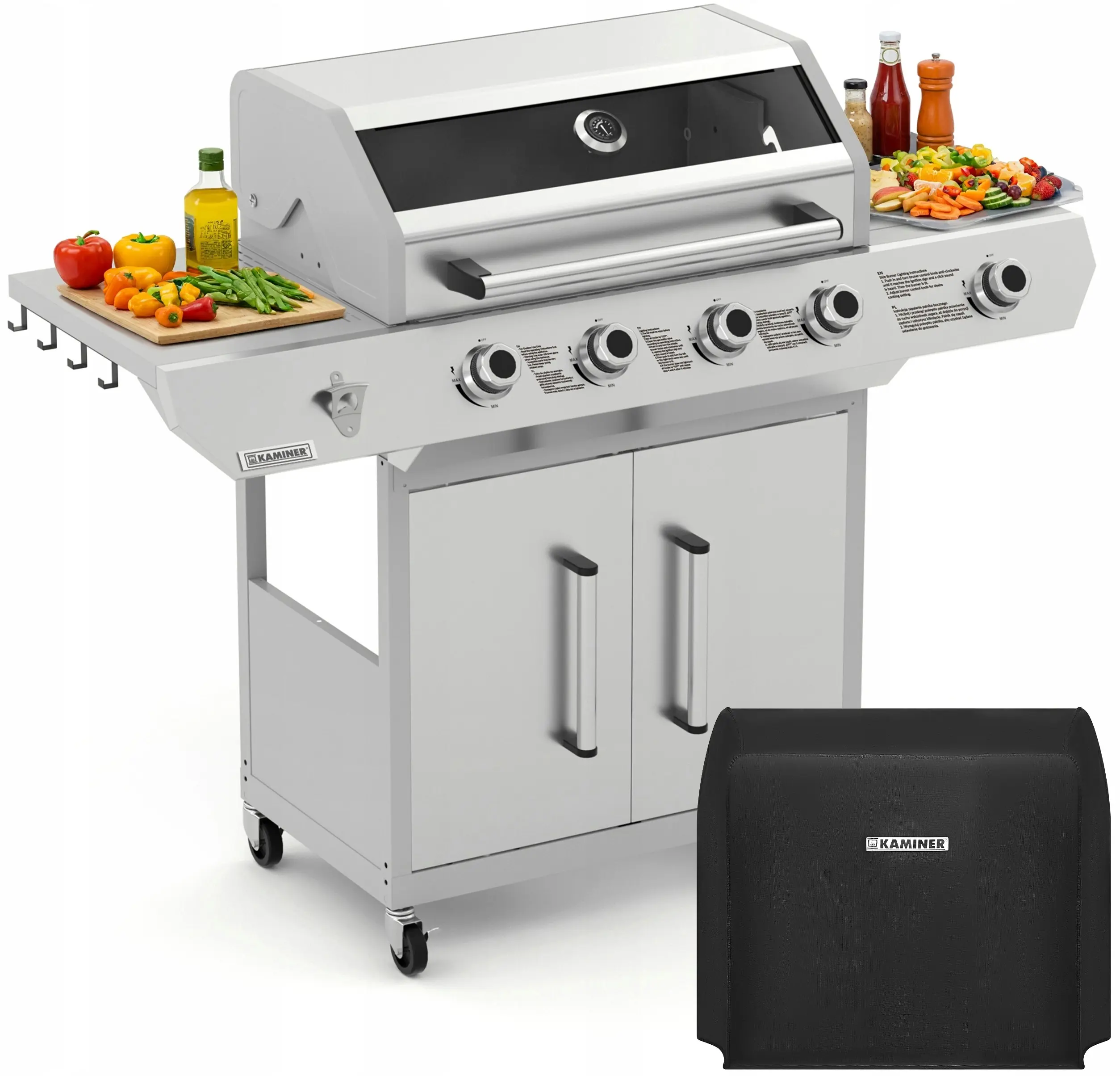Grill pe gaz Kaminer 27423 (Inox) - 9