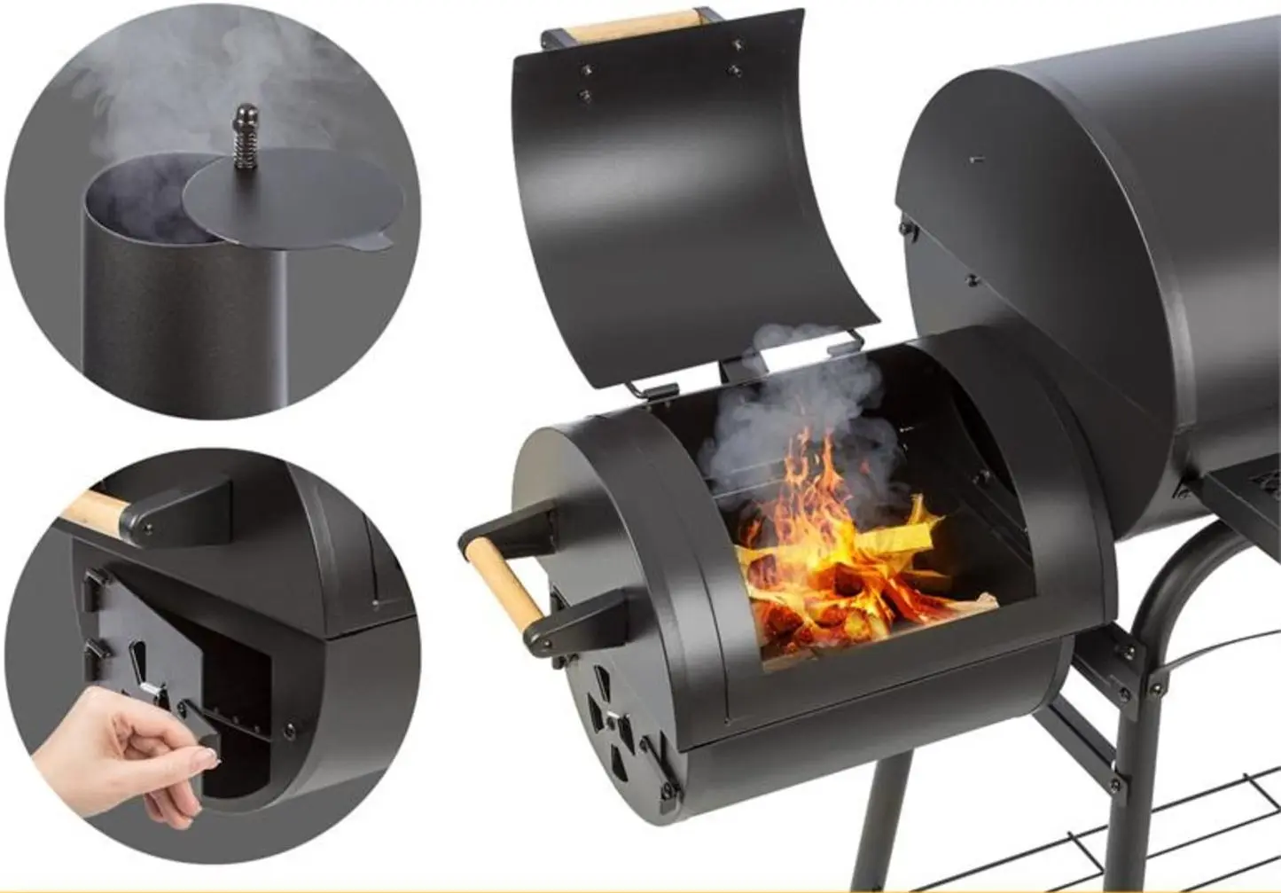 Gratar cu afumatoare Klarstein Beef Brisket (Black) - 4