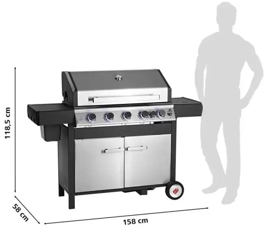 Gratar pe gaz Landmann Grill Chef Maxx Zone 05855 (Black/Silver)