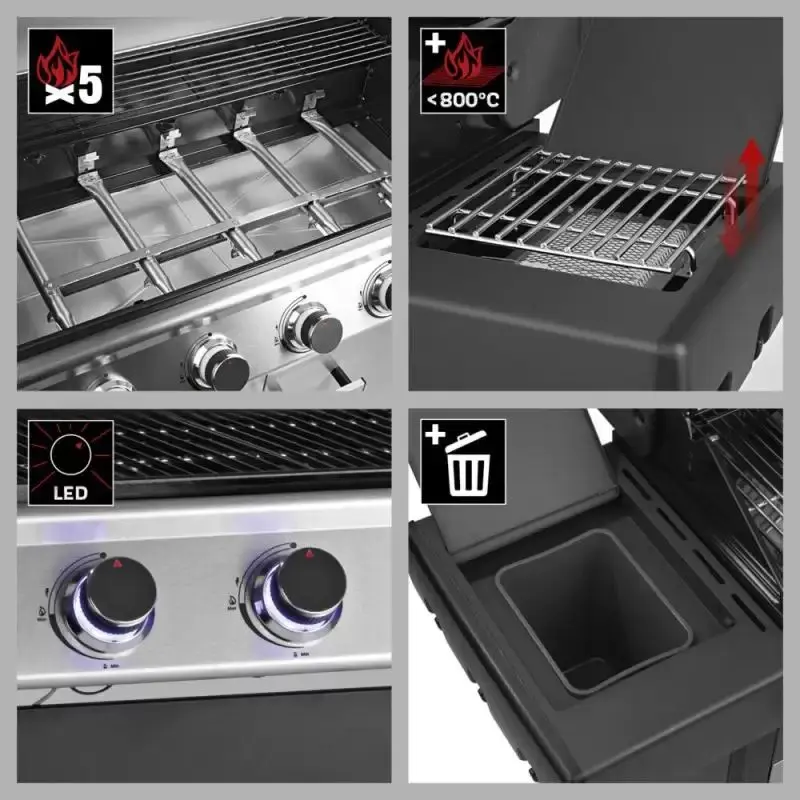 Gratar pe gaz Landmann Grill Chef Maxx Zone 05855 (Black/Silver)