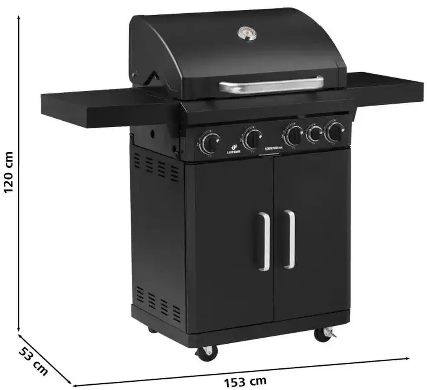 Gratar pe gaz Landmann GrillChef 4.1 01766 (Black)