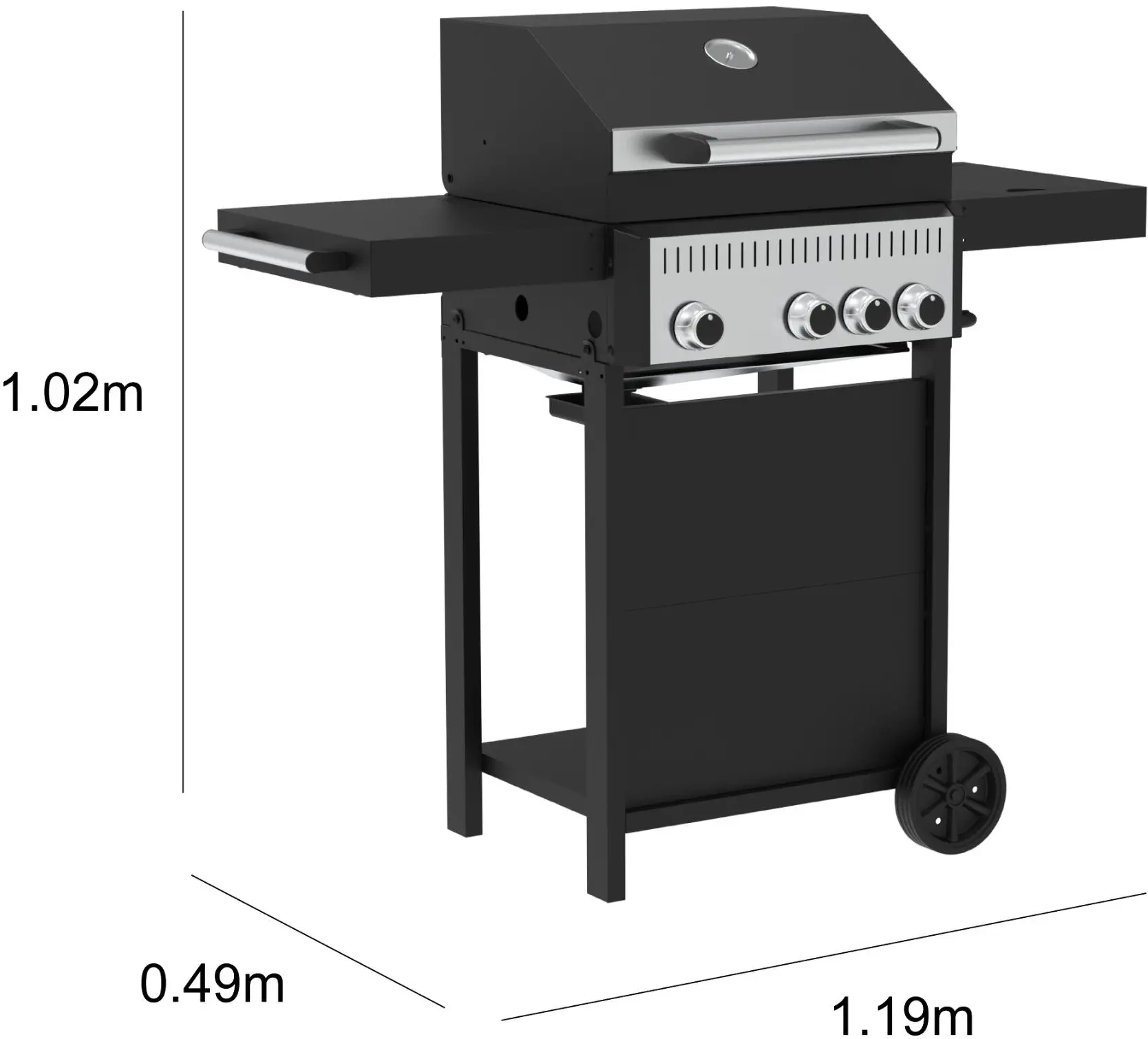 Grill pe gaz Naterial C-400 (Black) - 2