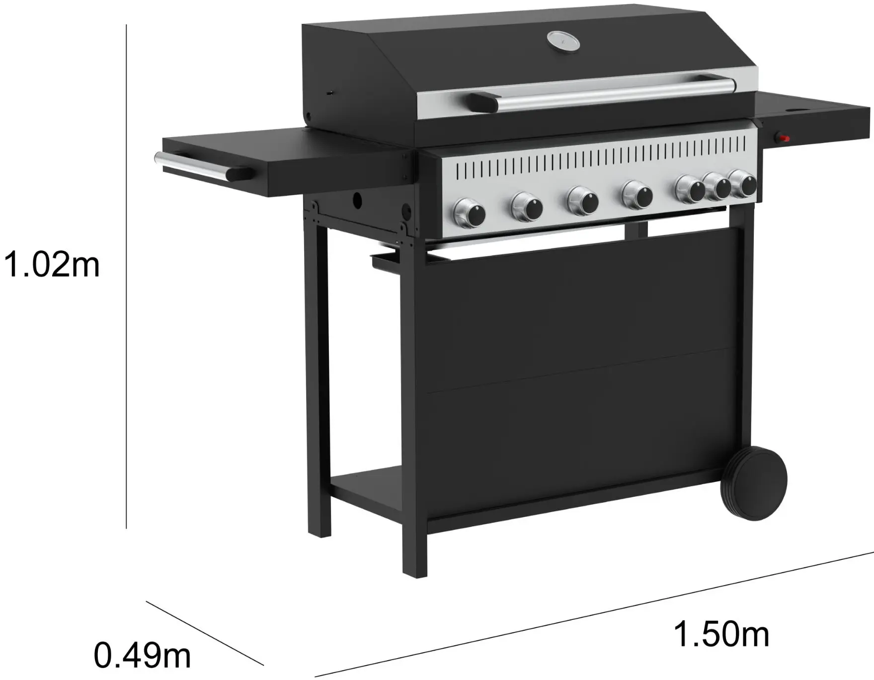 Grill pe gaz Naterial C-700 (Black) - 2