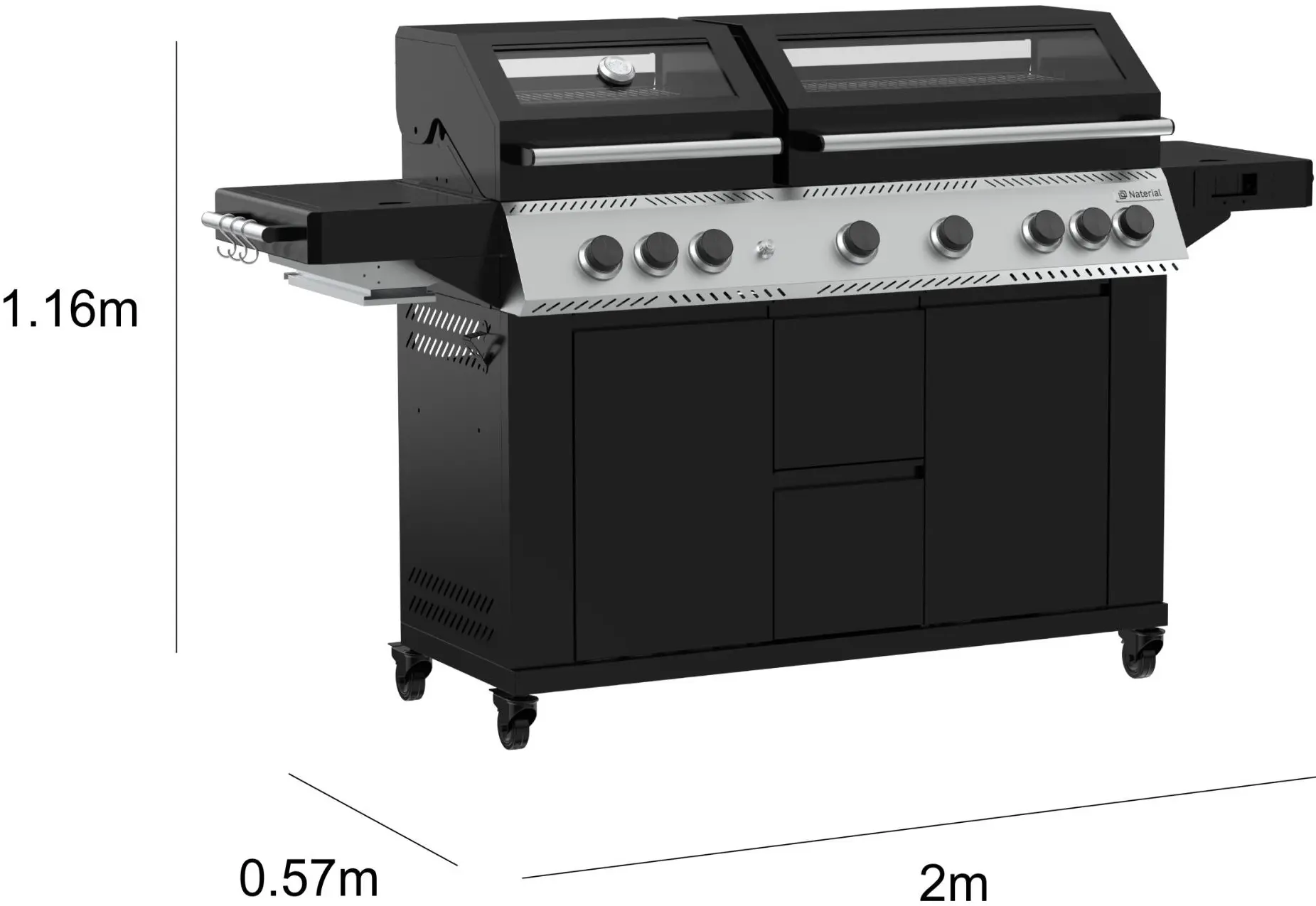 Grill pe gaz Naterial Upsilon (Black) - 8