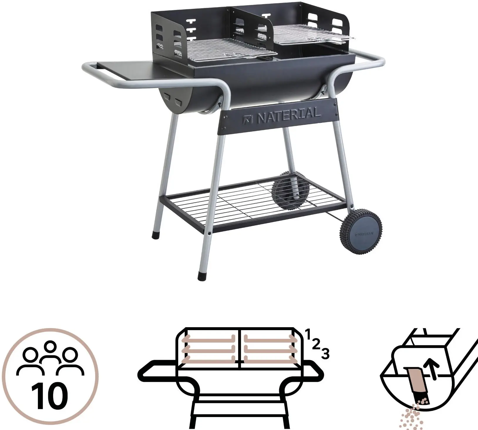 Grill Naterial Icarus Alpha II (Black/Inox) - 6