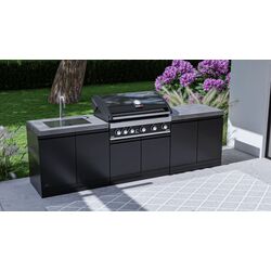 Уличная кухня с газовым грилем Grandhall SK0GK-01 + Maxim G5IB (Grey/Black) Thumb