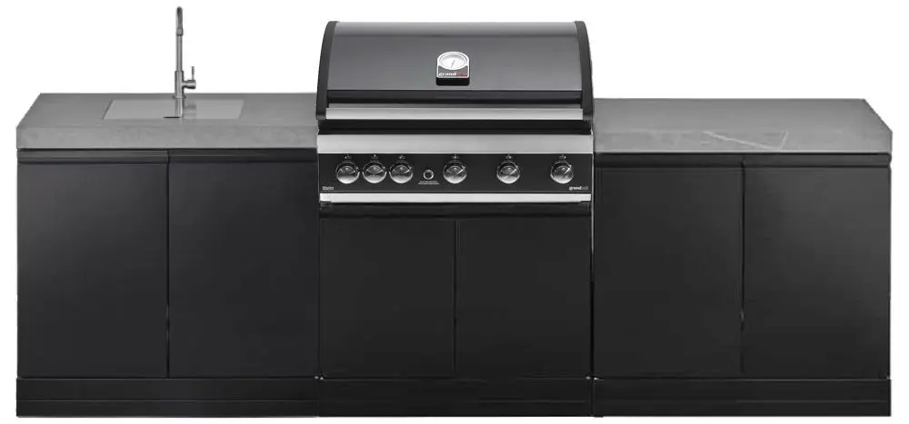 Уличная кухня с газовым грилем Grandhall SK0GK-01 + Maxim G5IB (Grey/Black)