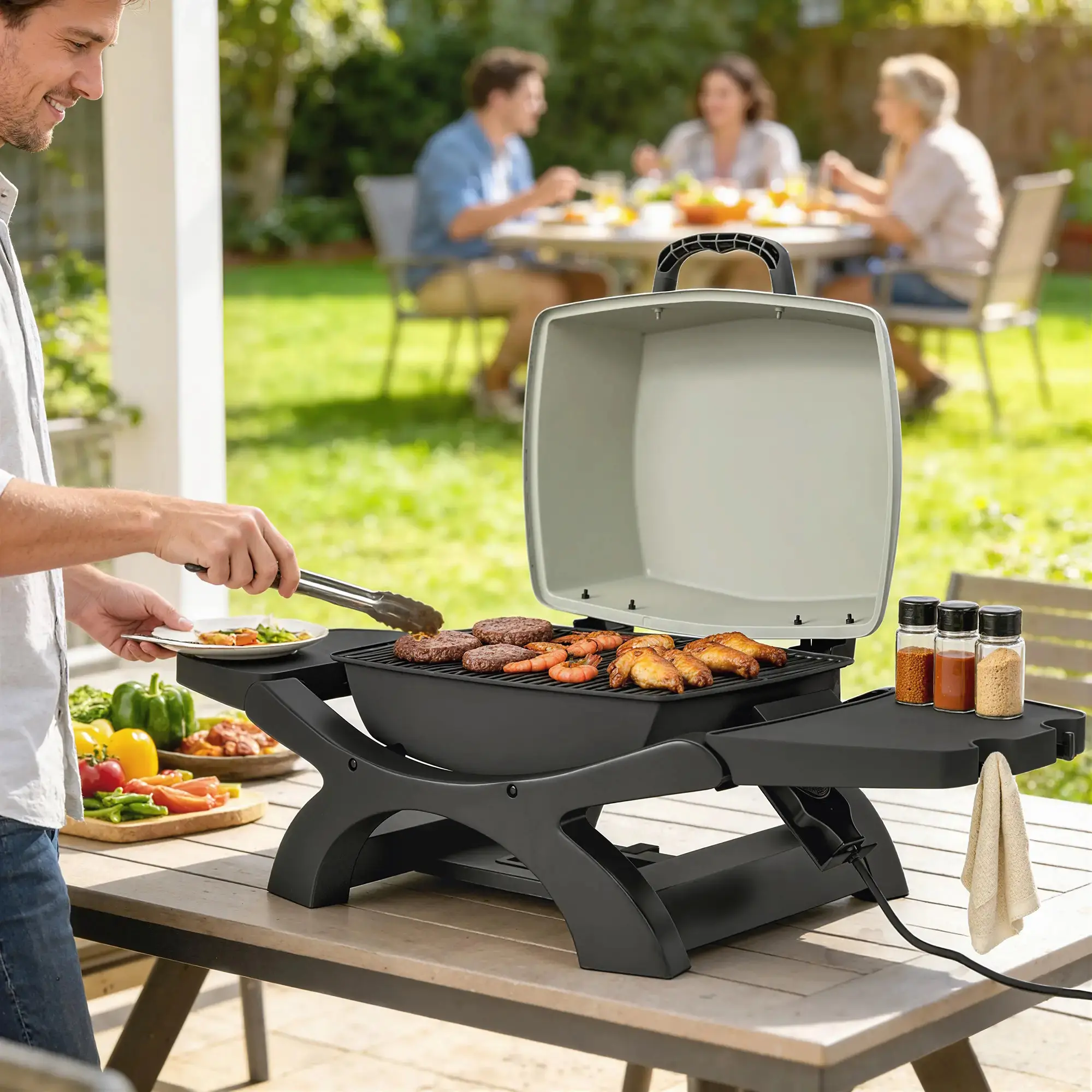 Gratar electric de exterior Outsunny 846-292V90BK (Black) - 5