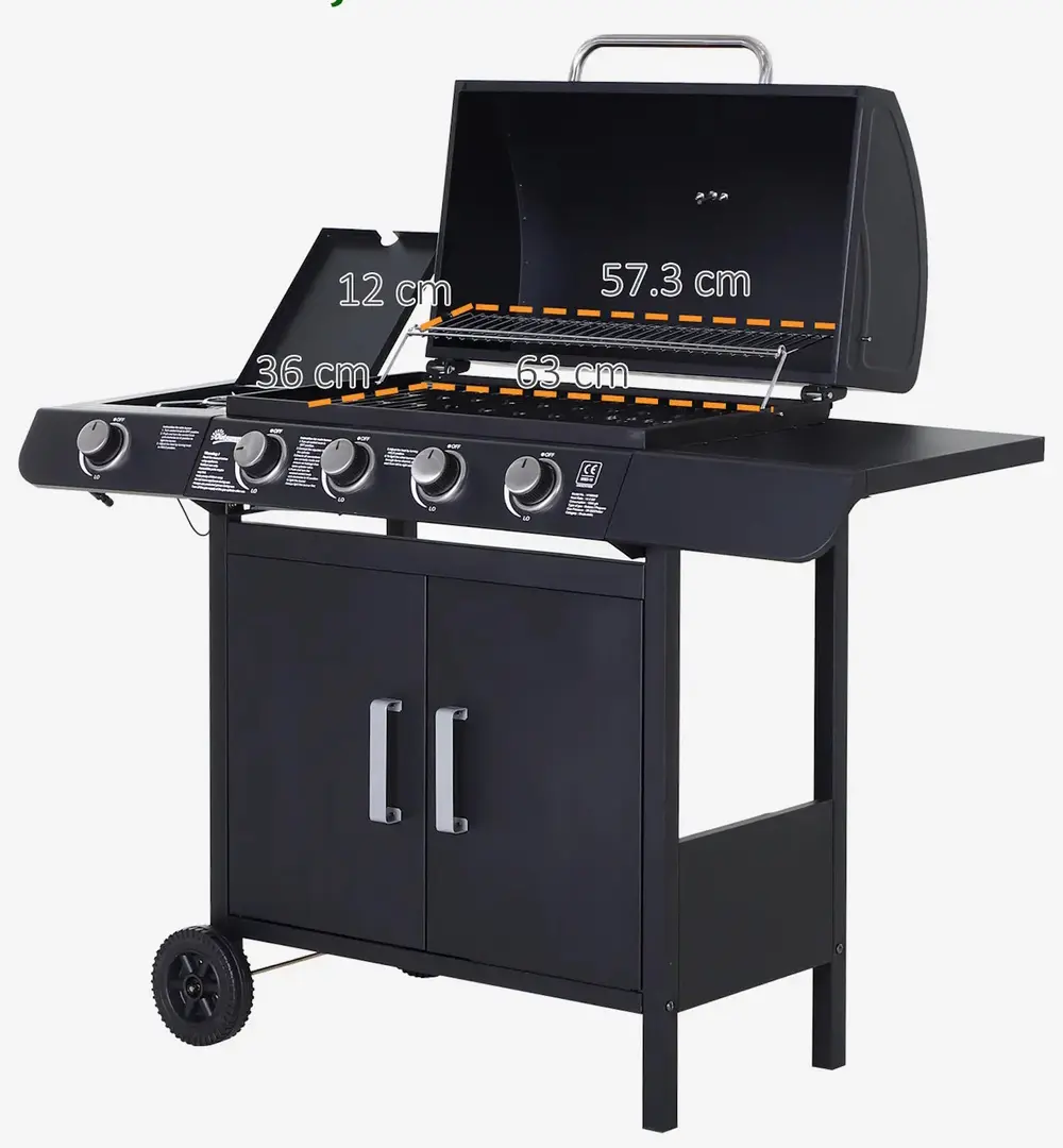 Газовый гриль Outsunny 846-016V50BK (Black) - 3