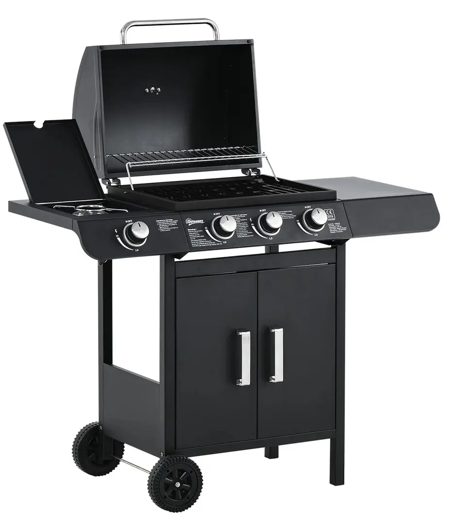Grill pe gaz Outsunny 846-064V91 (Black) - 2