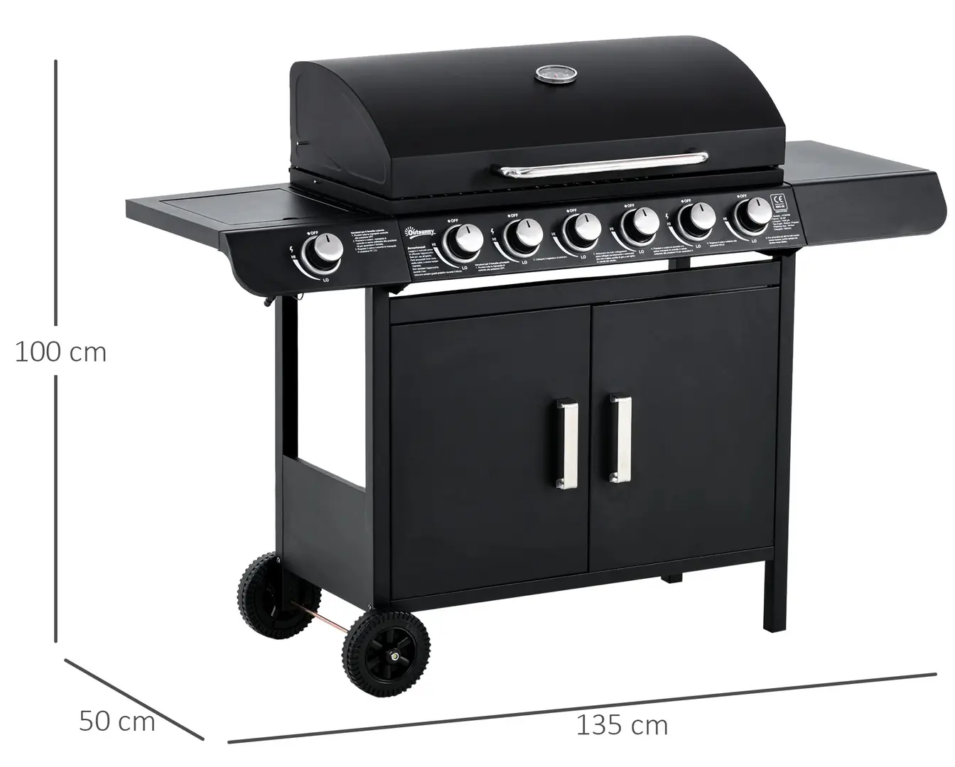 Газовый гриль Outsunny 846-064V91 (Black) - 6