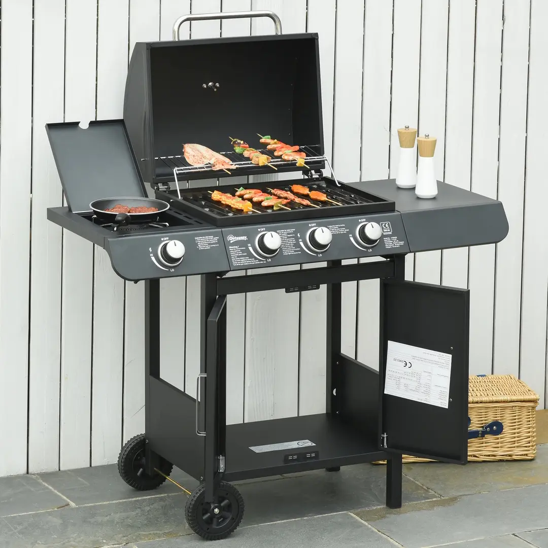 Grill pe gaz Outsunny 846-064V91 (Black) - 6