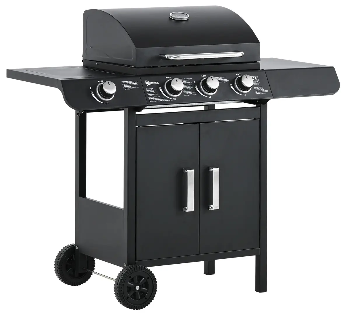 Grill pe gaz Outsunny 846-064V91 (Black)