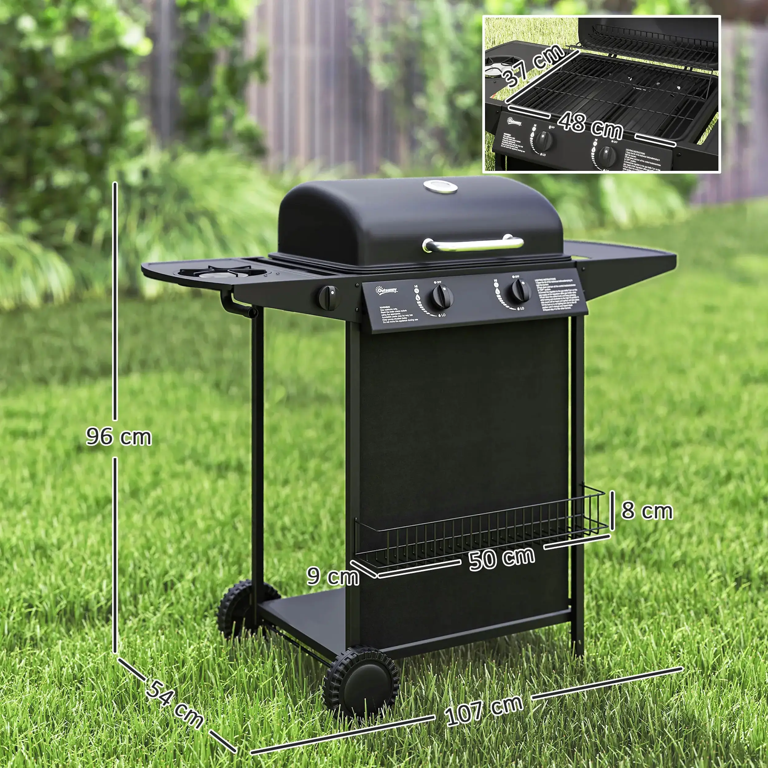 Газовый гриль Outsunny 846-168V50BK (Black) - 5