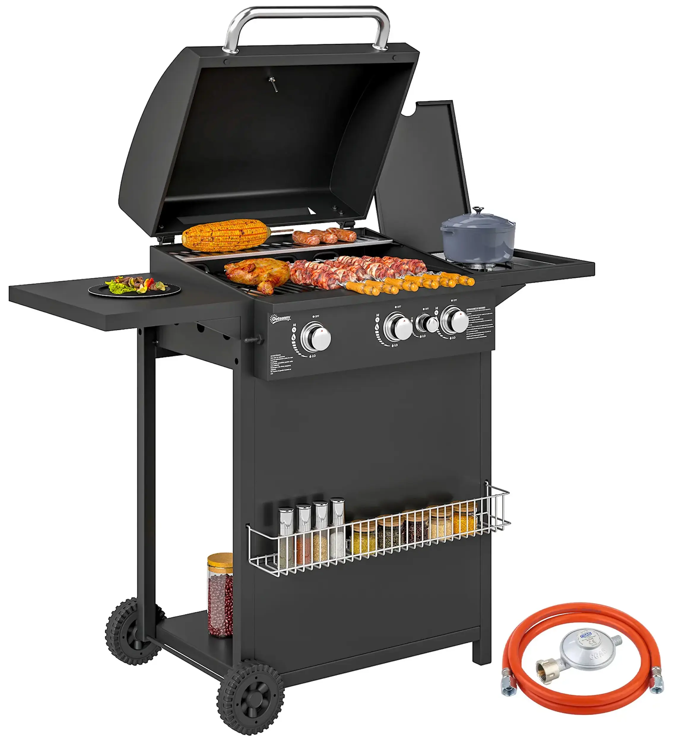 Газовый гриль Outsunny 846-181V50BK (Black) - 2