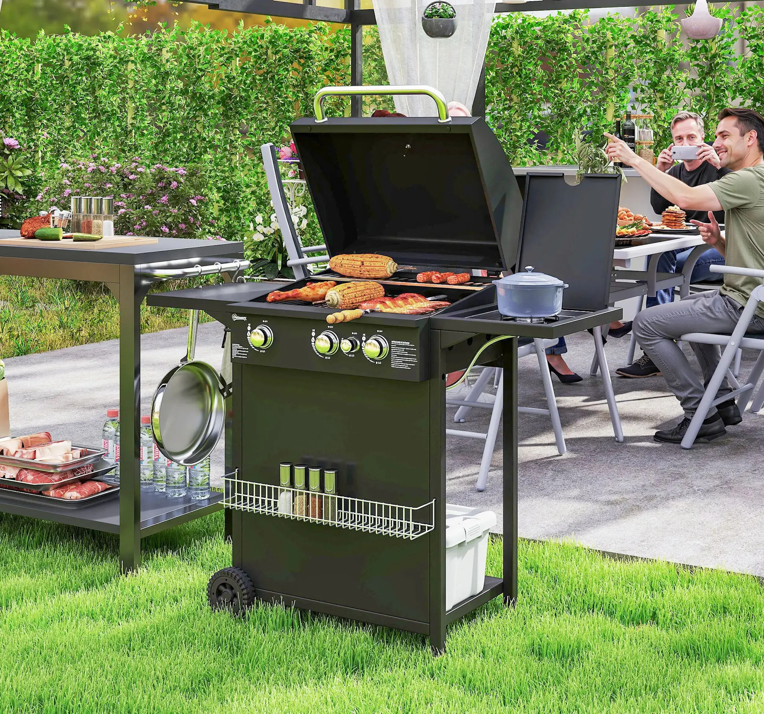 Газовый гриль Outsunny 846-181V50BK (Black) - 4