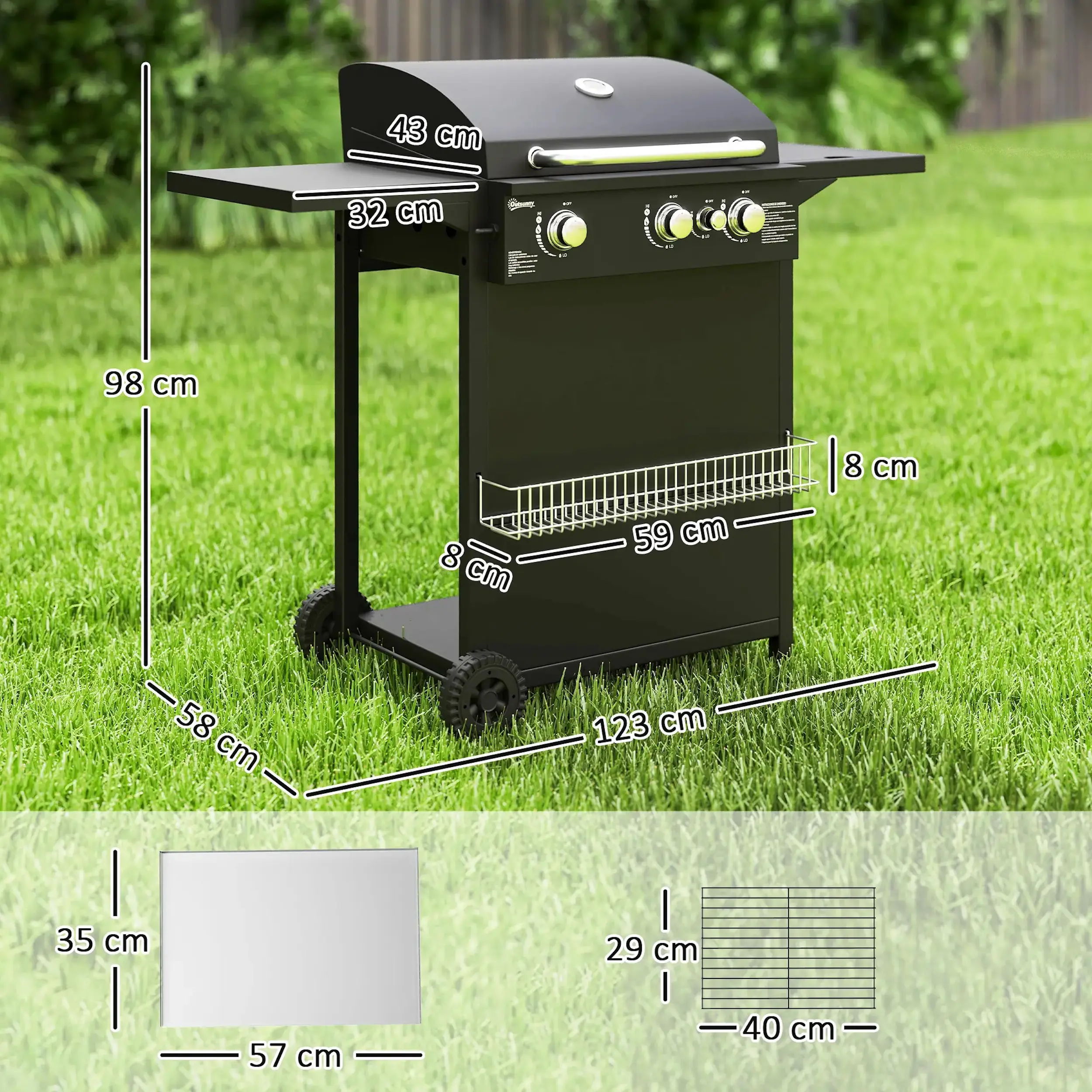 Газовый гриль Outsunny 846-181V50BK (Black) - 5