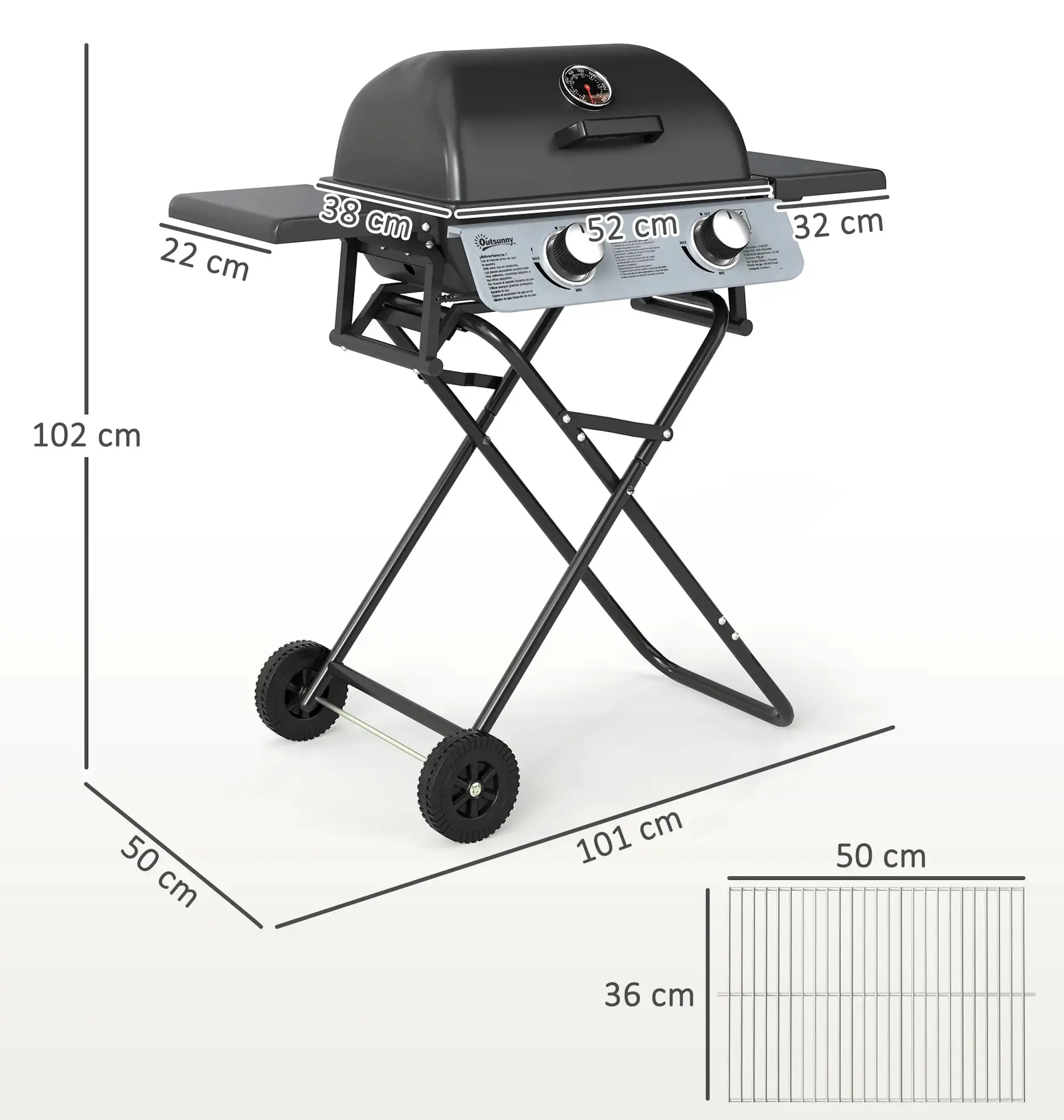 Газовый гриль Outsunny 846-183V50BK (Black) - 5