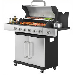 Grill pe gaz Outsunny 846-289V50SR (Silver/Grey) Thumb