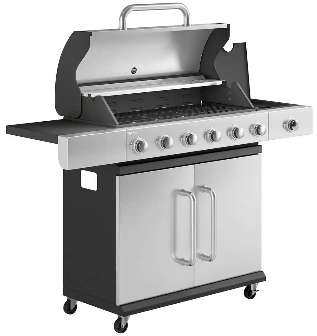 Grill pe gaz Outsunny 846-289V50SR (Silver/Grey)