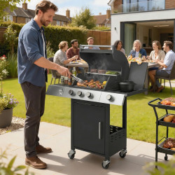 Grill pe gaz Outsunny 846-291V50BK (Black) Thumb
