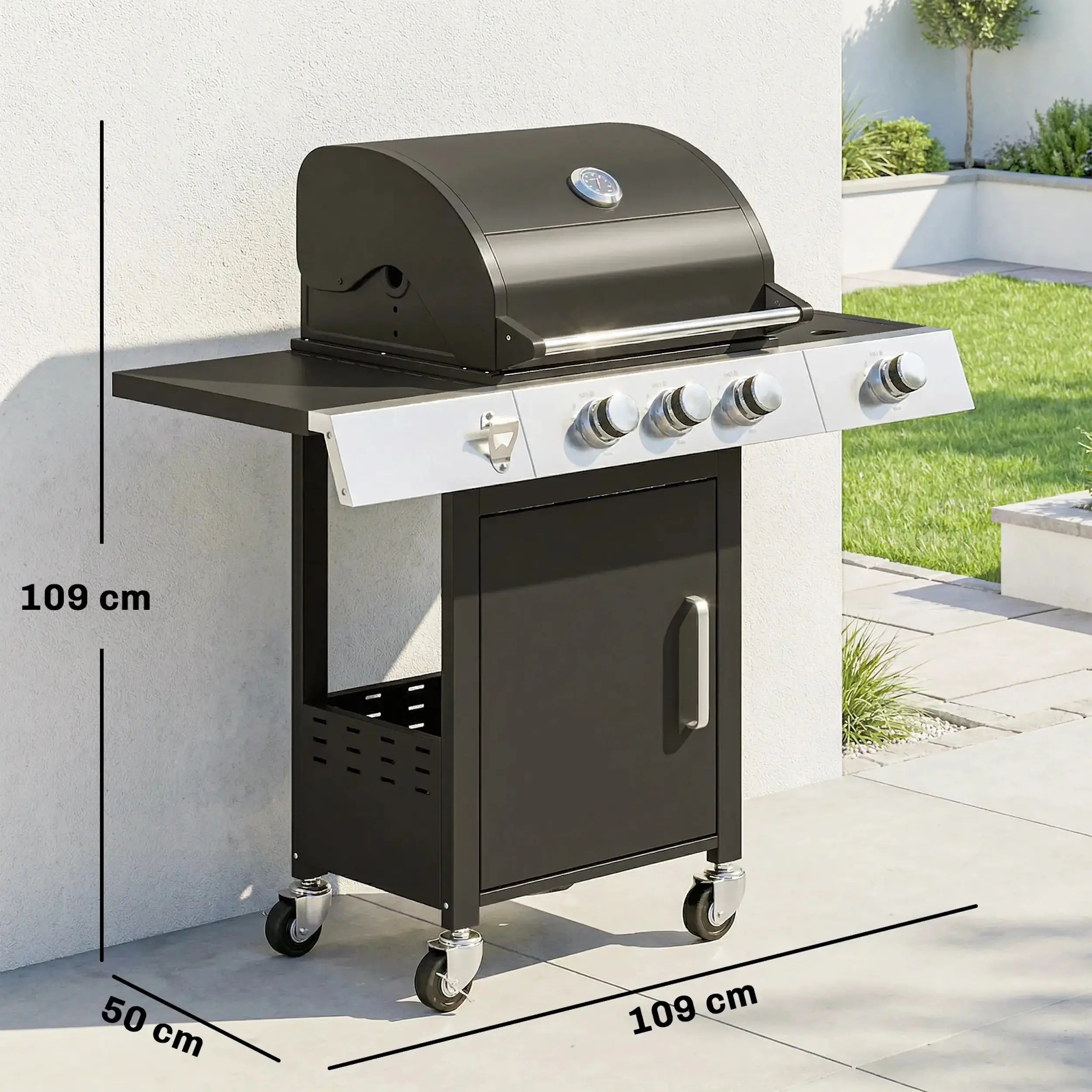 Grill pe gaz Outsunny 846-291V50BK (Black) - 4