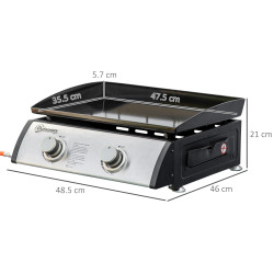 Gratar pe gaz portabil Outsunny 846-108V50SR (Silver) Thumb