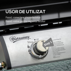 Gratar pe gaz portabil Outsunny 846-108V50SR (Silver) Thumb