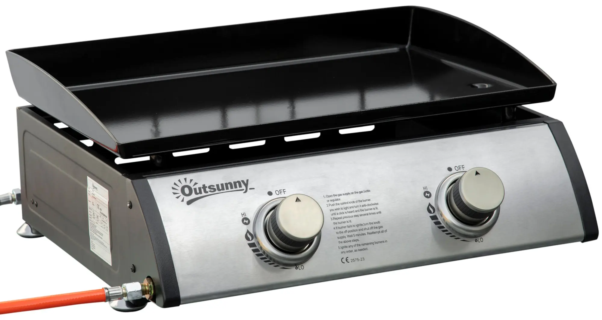 Gratar pe gaz portabil Outsunny 846-108V50SR (Silver)