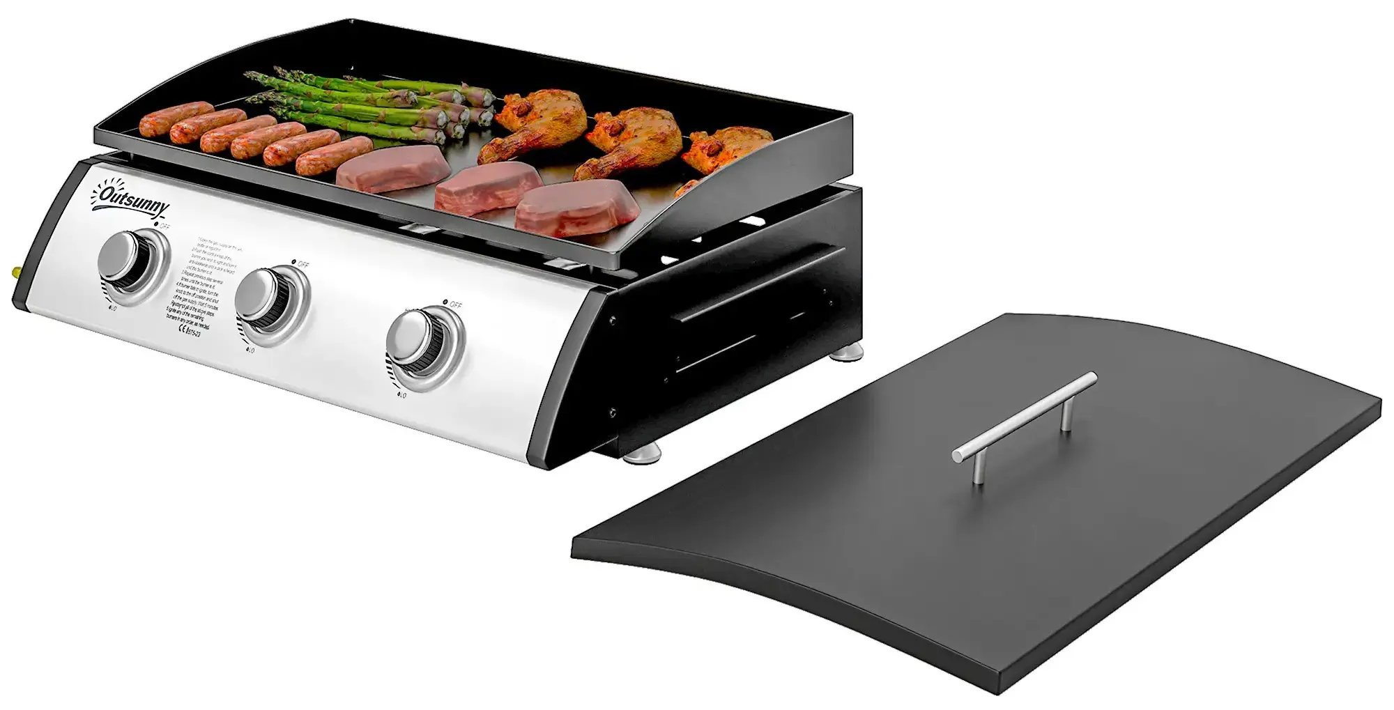 Gratar pe gaz portabil Outsunny 846-128V50BK (Black) - 2