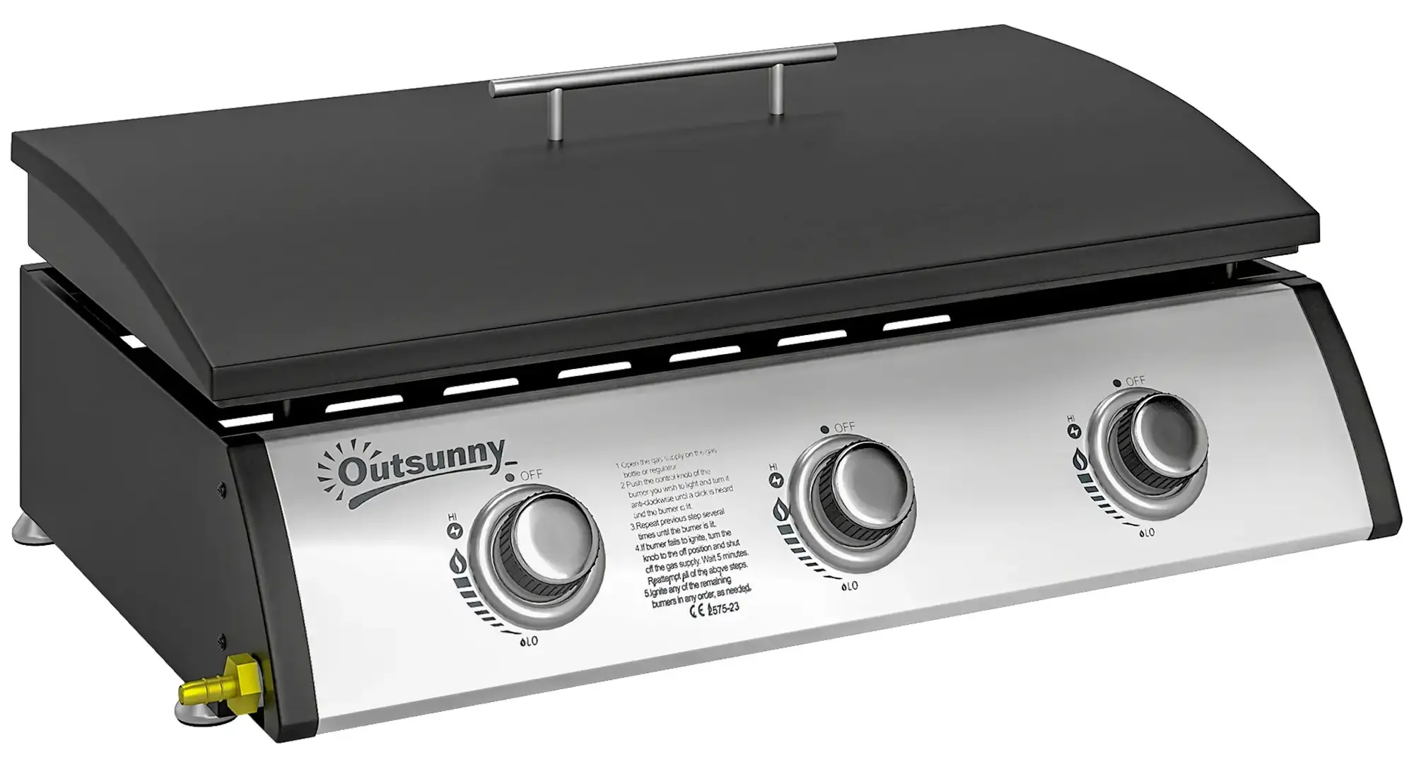 Gratar pe gaz portabil Outsunny 846-128V50BK (Black) - 3
