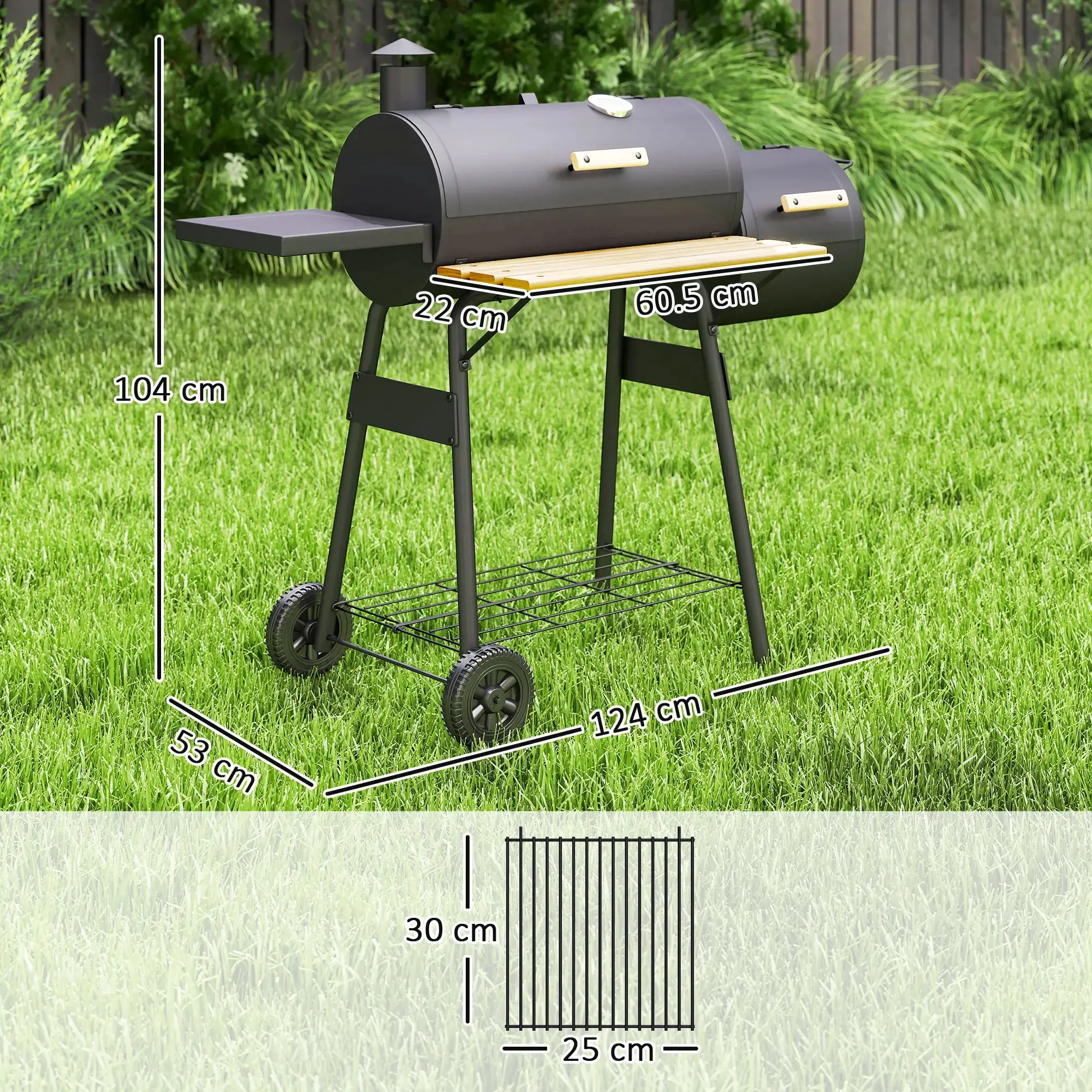 Гриль-коптильня Outsunny 846-036 (Black) - 4