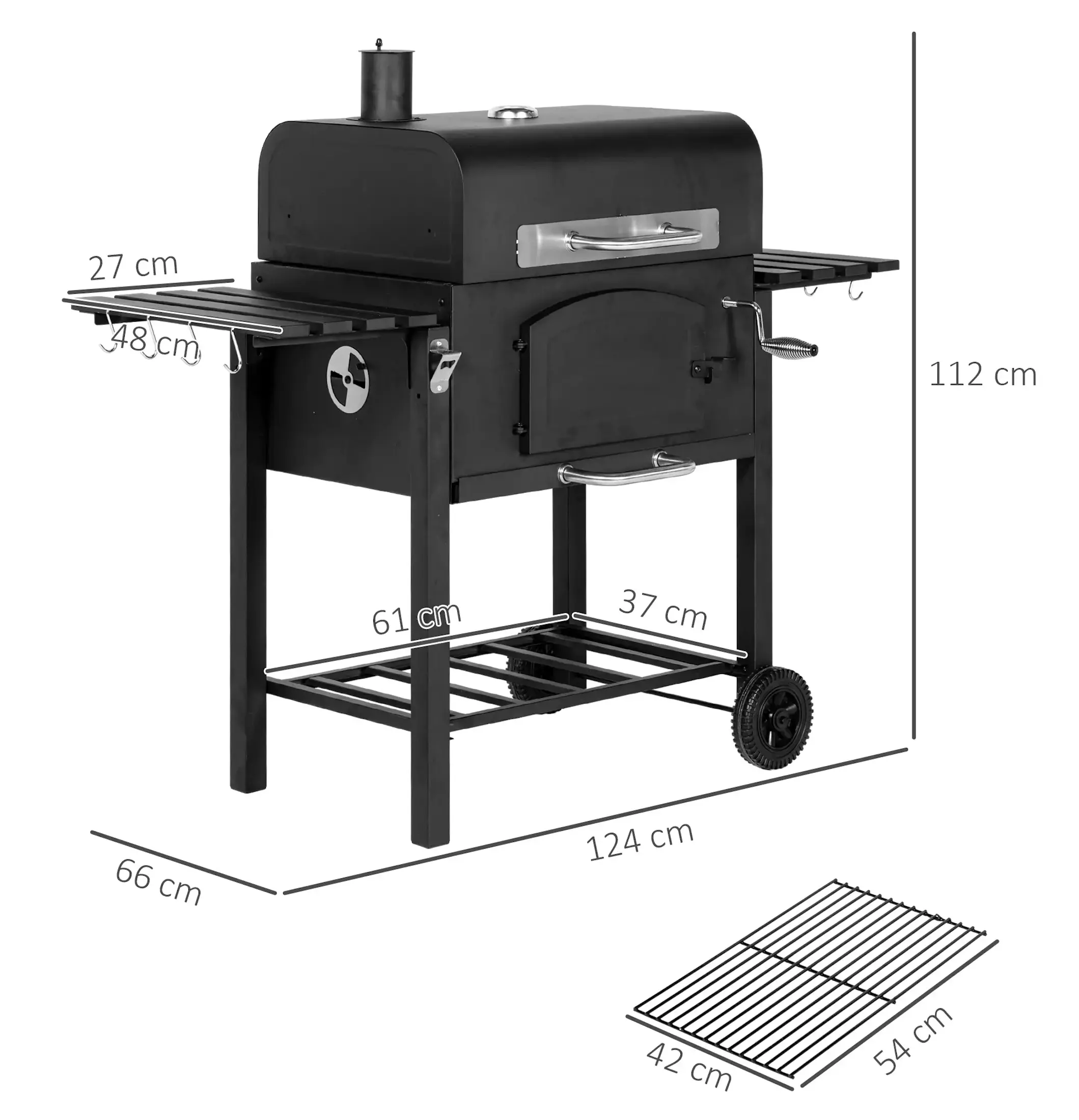 Гриль-коптильня Outsunny 846-077V00BK (Black) - 4