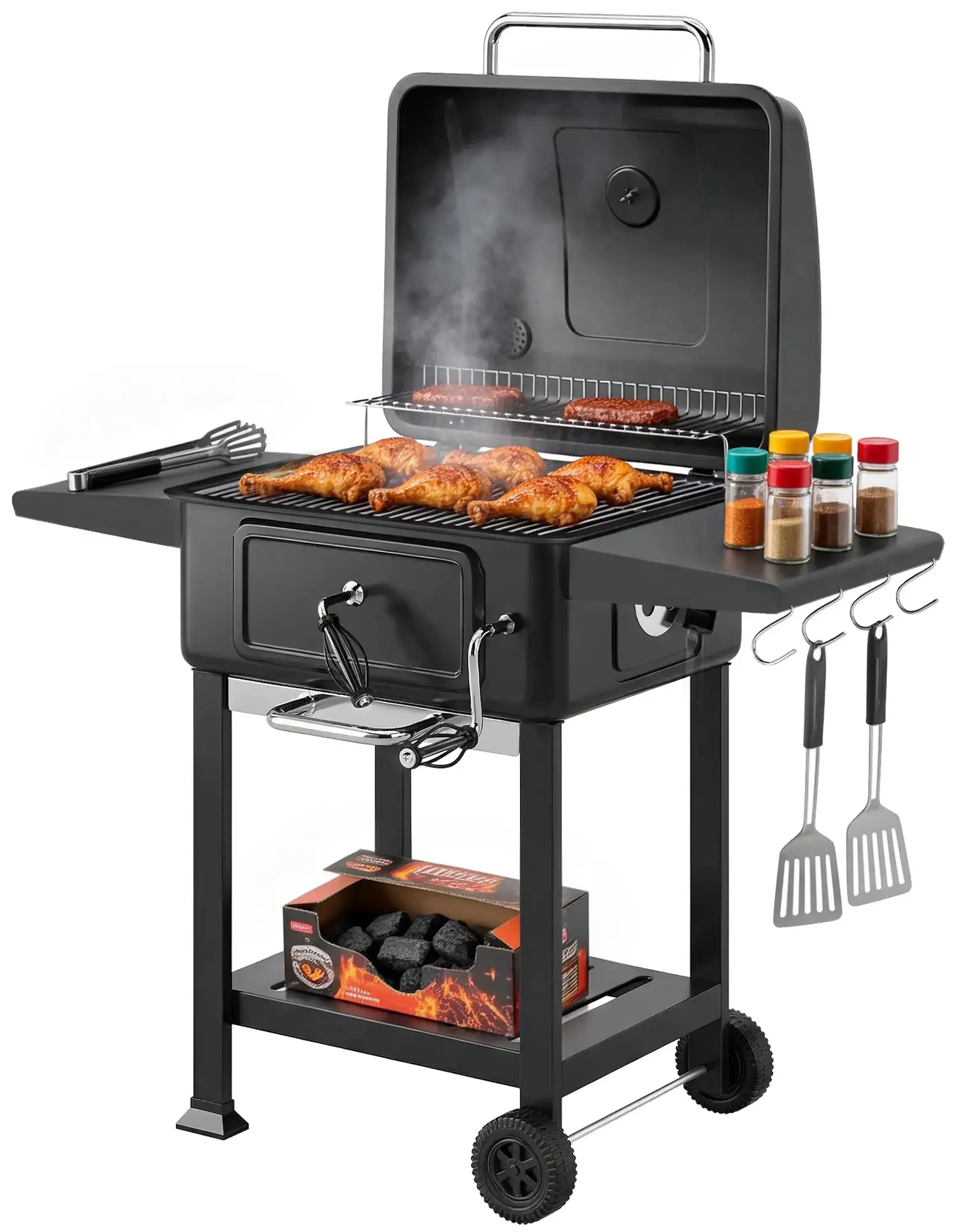 Гриль-коптильня Outsunny 846-234V00BK (Black) - 2