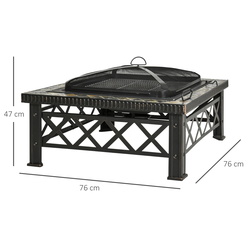 Гриль-очаг Outsunny 842-170 (Black) Thumb