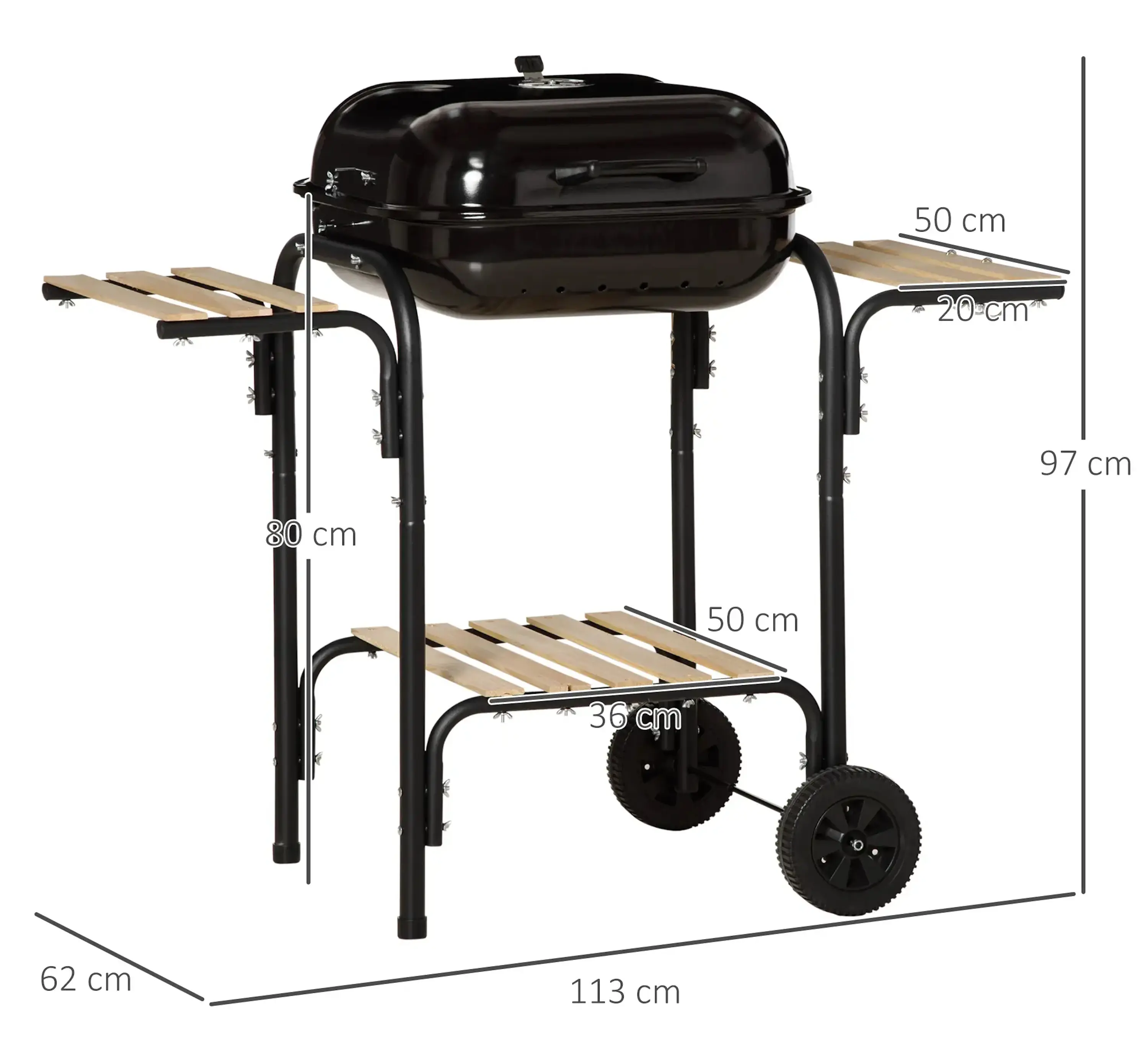 Grill Outsunny 846-096 (Black) - 4