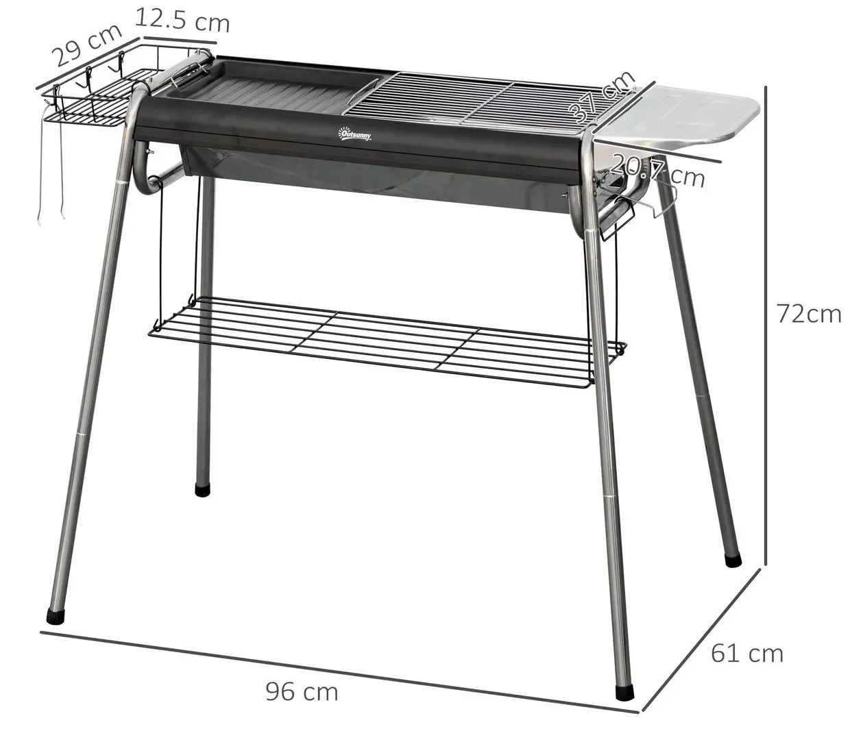 Grill Outsunny 846-109V00BK (Black) - 6