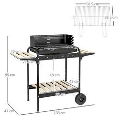 Grill Outsunny 846-149V00BK (Black) Thumb