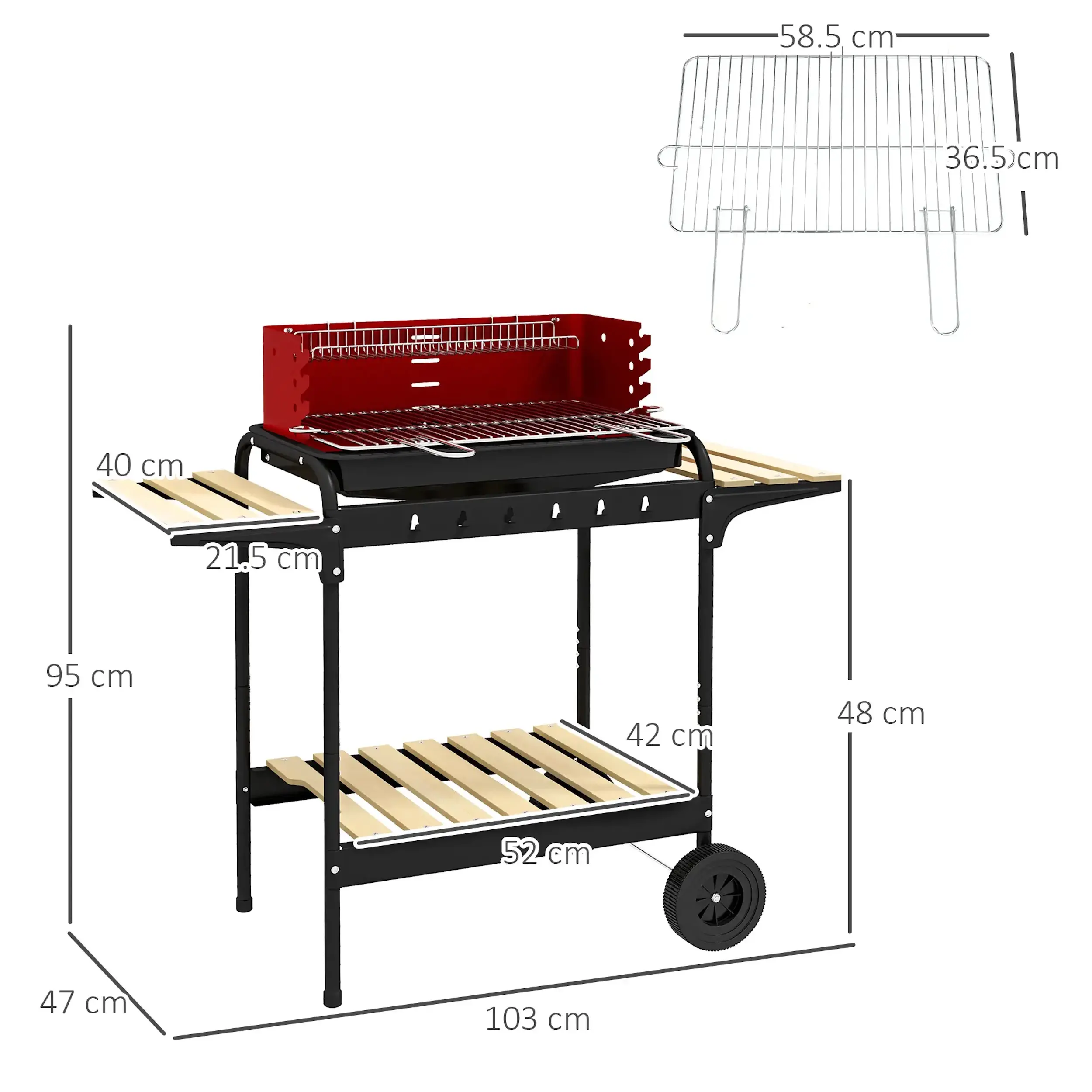 Гриль Outsunny 846-149V00RD (Red) - 4