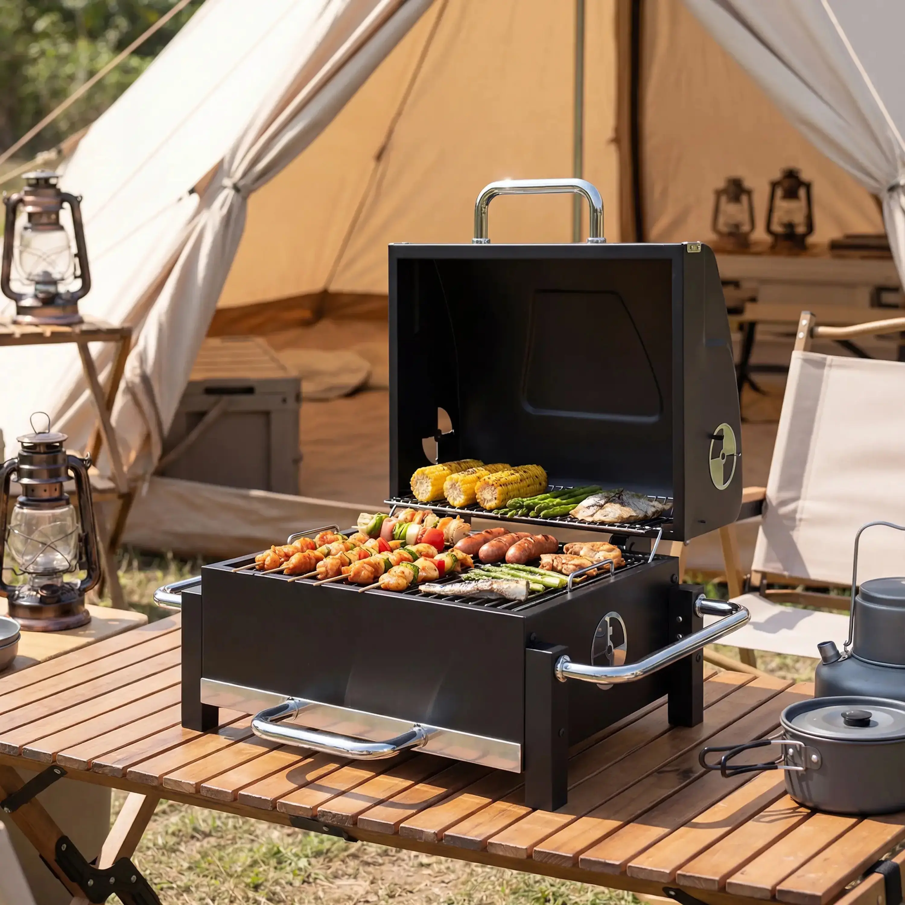 Grill Outsunny 846-272V00BK (Black) - 3
