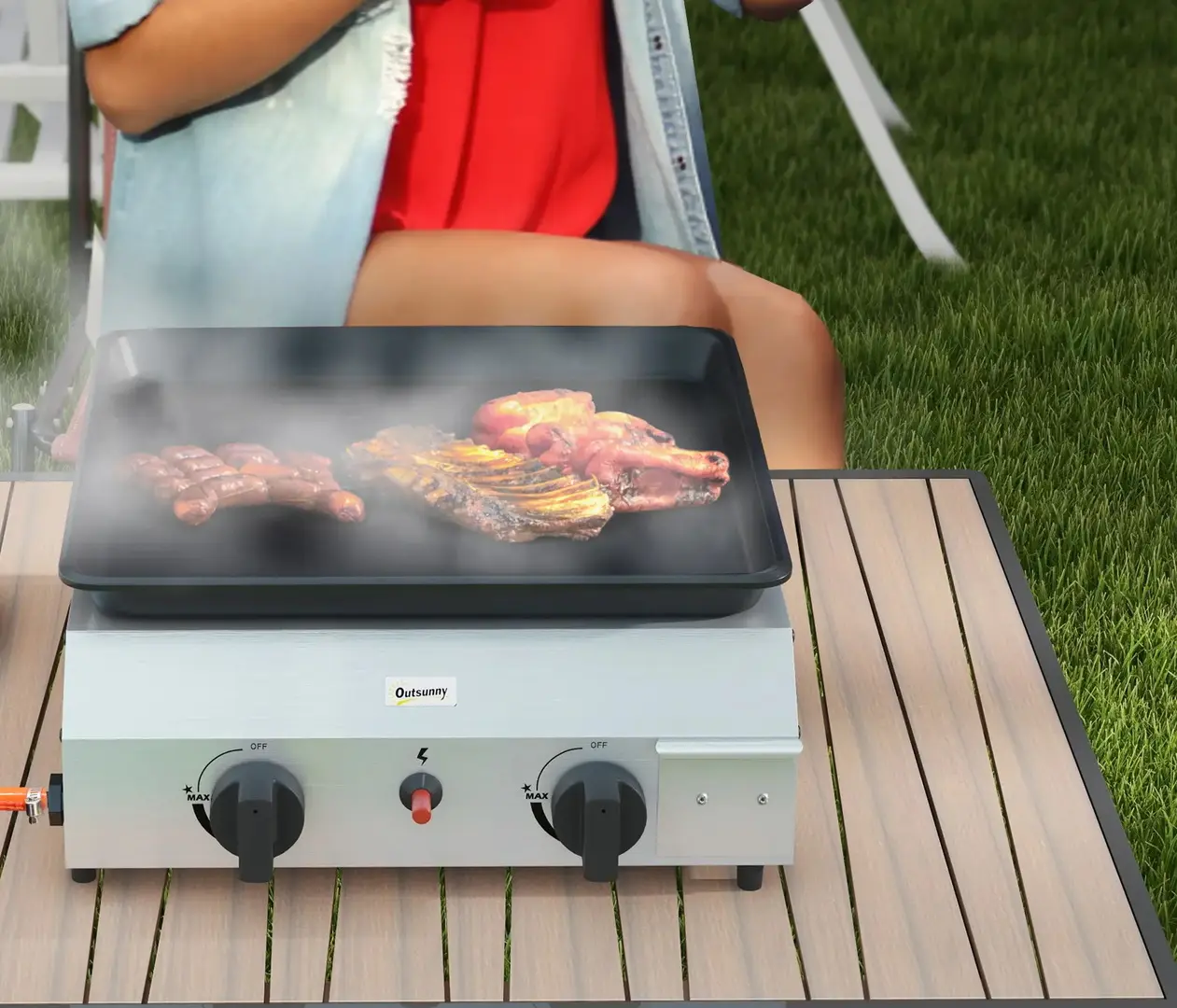 Настольная газовая планча Outsunny 846-133V51SR (Black) - 4