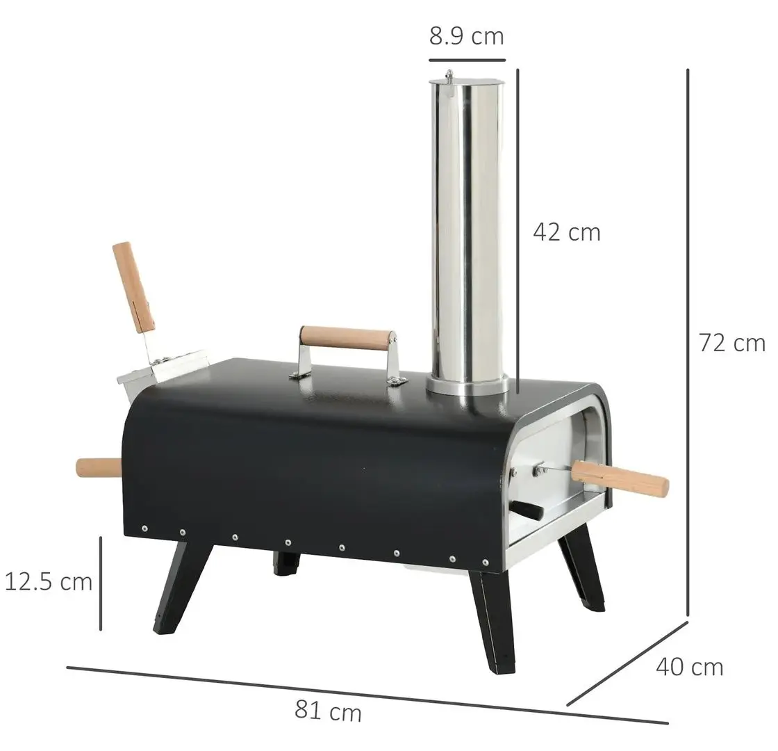 Печь для пиццы Outsunny 846-051 (Black)