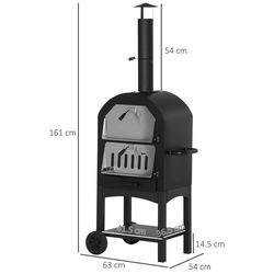 Печь для пиццы Outsunny 846-085 (Black) Thumb