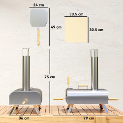 Печь для пиццы Outsunny 846-198V00SR (Silver) Thumb