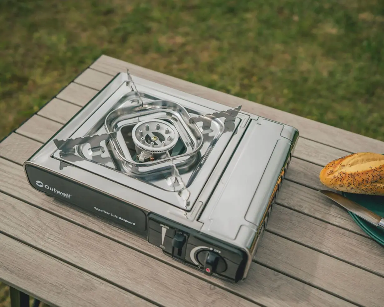 Aragaz pentru camping Outwell Appetizer Etna Solo Gasguard (Silver Grey)