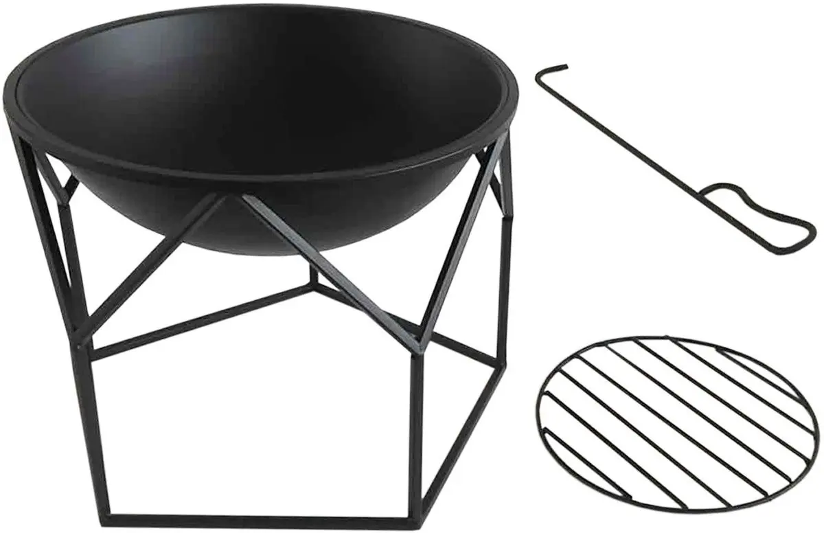 Gratar cu vatra Saska Garden 1033594 (Black) - 2